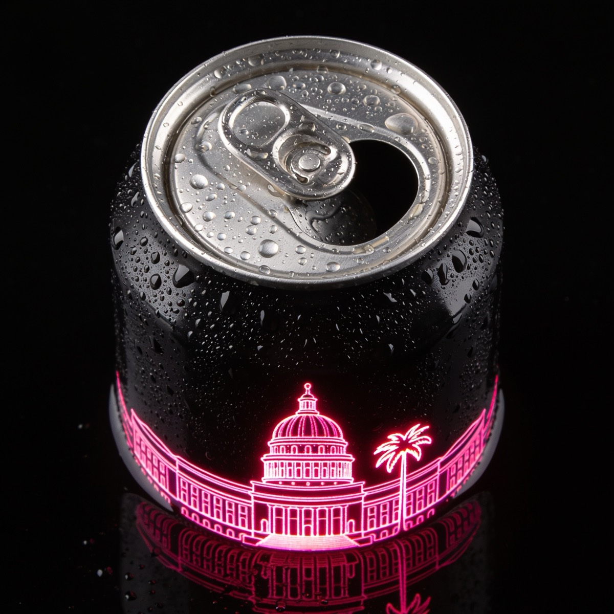 Ice-cold Soda City can